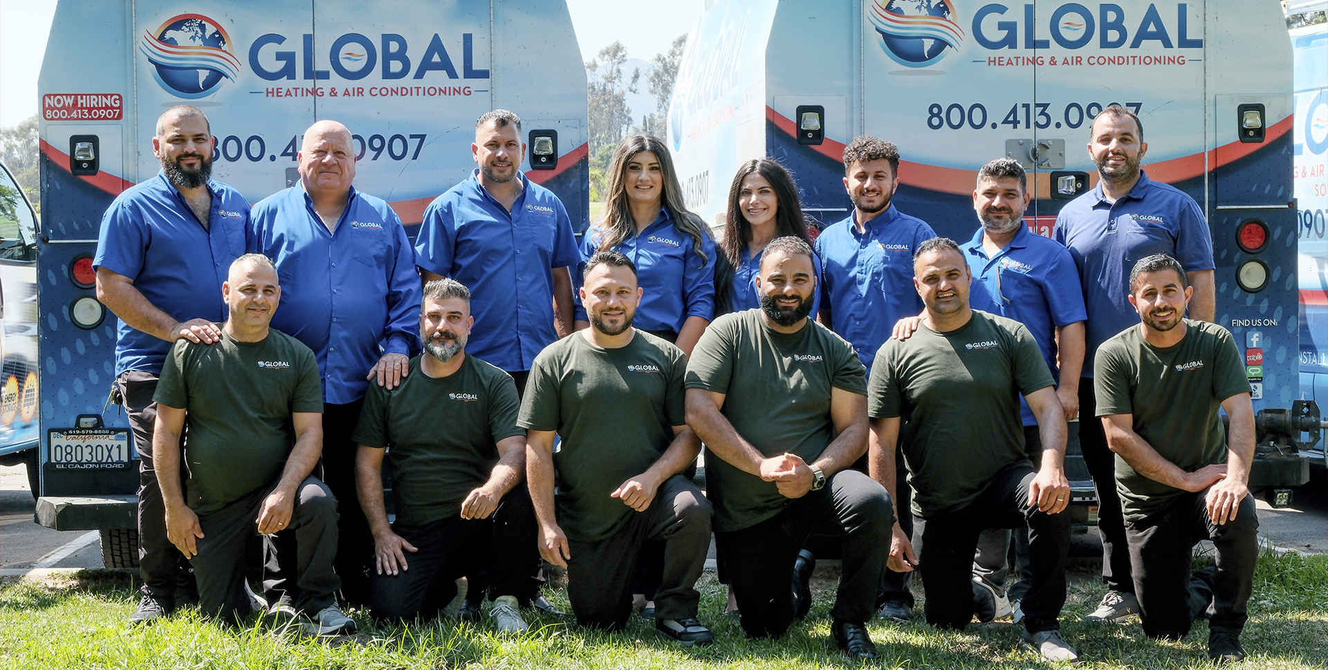 Members of the Global Heating & Air Conditioning team.